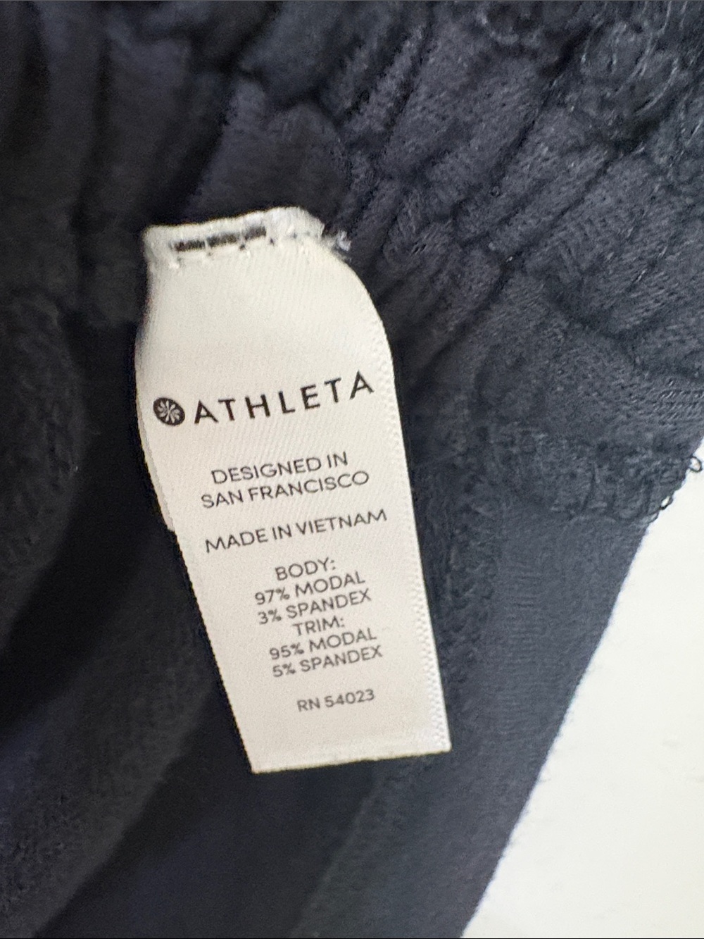 Athleta Black Long Sleeve Side-Ruched Crew Top - Picture 7 of 9
